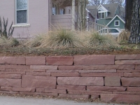 Low retaining wall