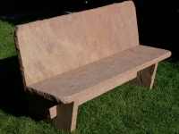 Trestle Backed Bench with rounded corners