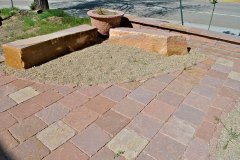 Tumbled pavers and seating blocks