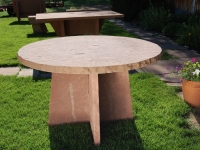 48 in. Round Sandstone Patio Table
