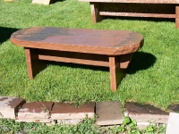 Trestle Bench with Half Round ends