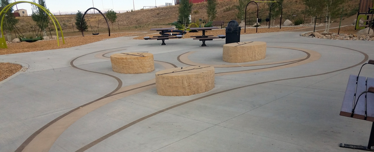 Leaf Benches Installed