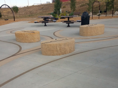 Leaf Benches Installed