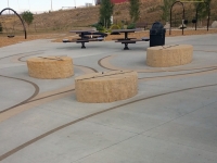 Leaf Benches Installed