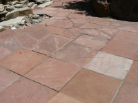 Sawn Pavers Transistioning to Random Flagstone Walk