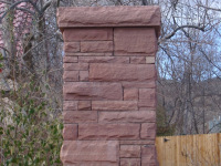 Dry Stack Ashlar Column with Capstone