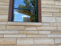 Coursed Aspen Strip Veneer